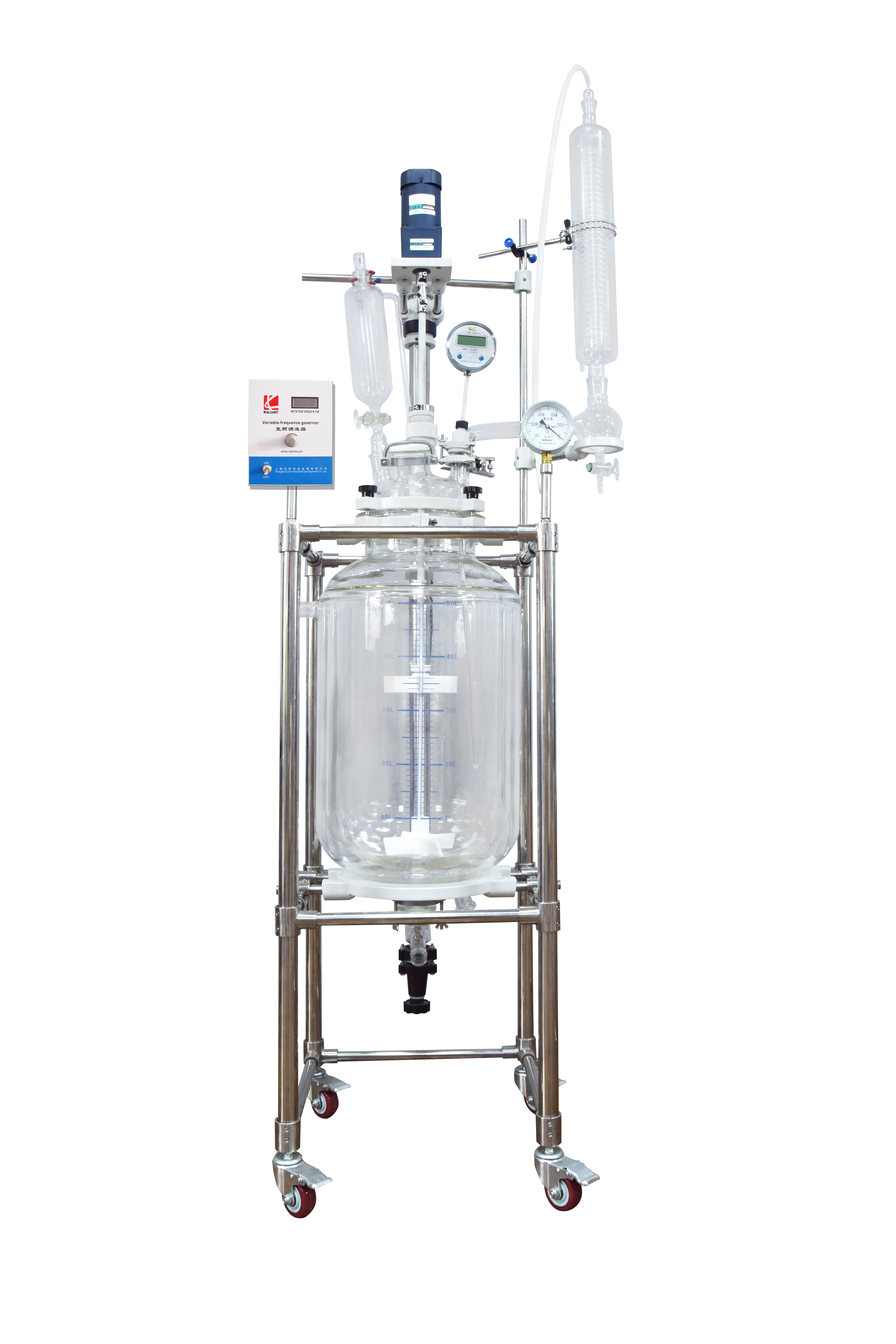 50L雙層玻璃反應釜 50L雙層玻璃反應釜