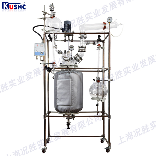 定制型100L雙層玻璃反應(yīng)釜(保溫套)