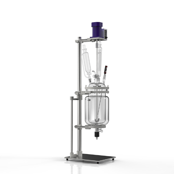 1-5L雙層玻璃反應釜3D展示圖