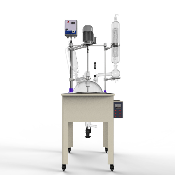 10-50L防爆單層玻璃反應釜3D示意圖